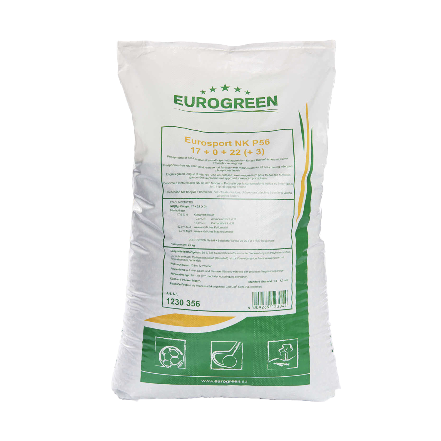 Langzeitdünger EUROSPORT NK für alle Rasenflächen mit hoher Phosphorversorgung