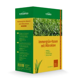 Produktverpackung Saatgut Immergrün-Rasen mit Mikroklee 2,5 kg