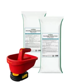 Produktabbildung Rasenpflegeset Premium Rasendünger Sommer & Herbst inkl. Handstreuer.