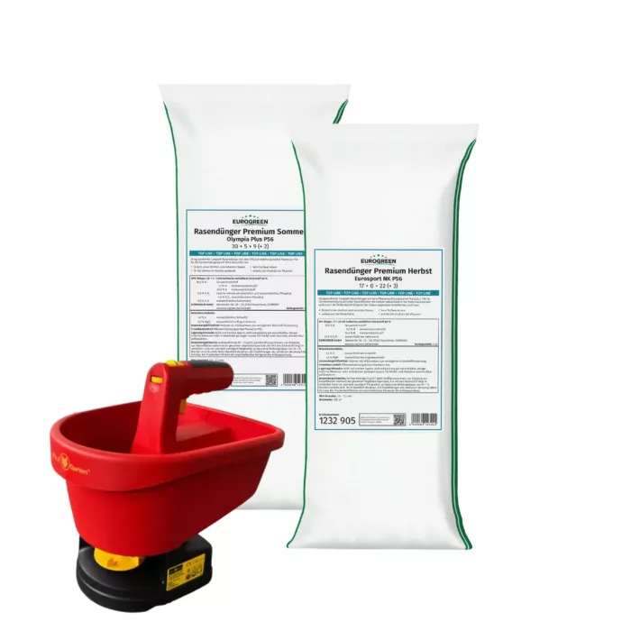 Rasendünger Premium Sommer + Herbst + Handstreuer