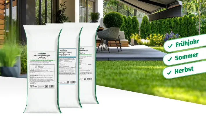 Rasendünger Jahrespaket Frühjahr, Sommer, Herbst
